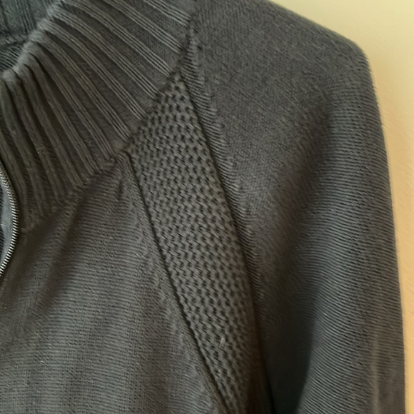 100%cotton black full zip sweater - Picture 3 of 5